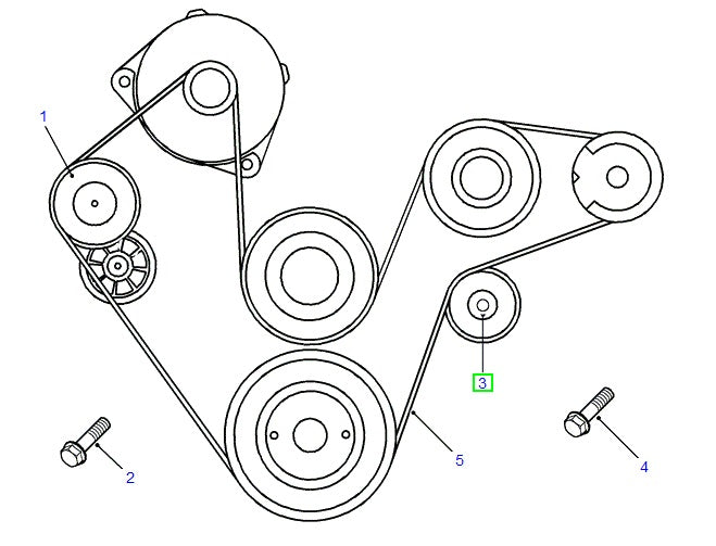 Idler - timing belt - petrol - with air conditioning - v8 - p38