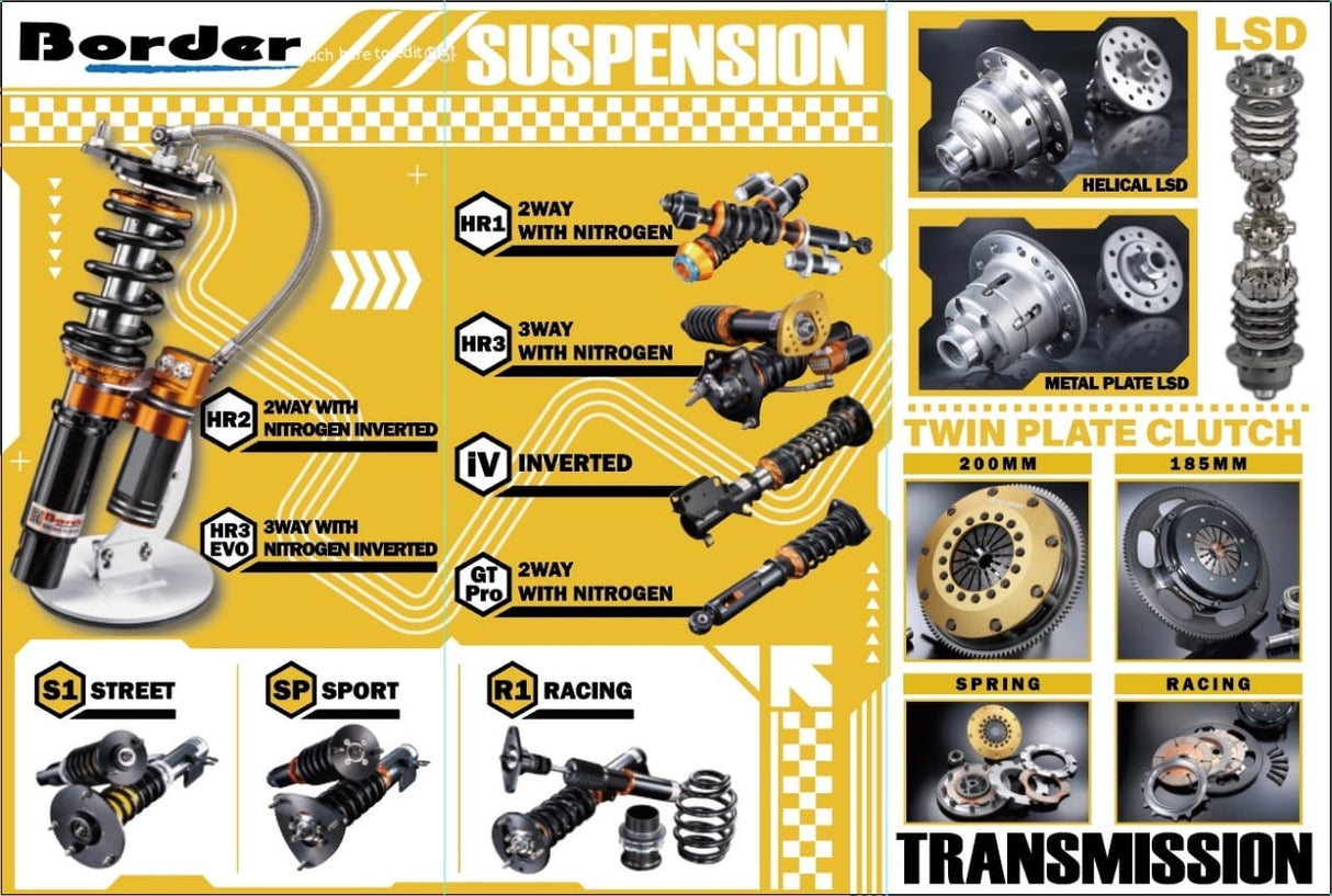 Border's Complete Suspension Kit - 2"/4" Lift - AG PARTS