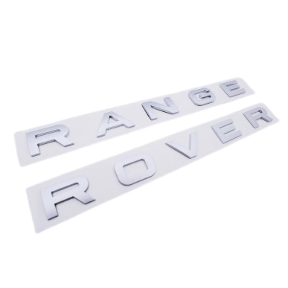 Badge "RANGE ROVER" - Front/Rear - Matte Silver Color - AG PARTS