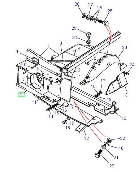 H/lamp mounting panel - GENUINE LAND ROVER