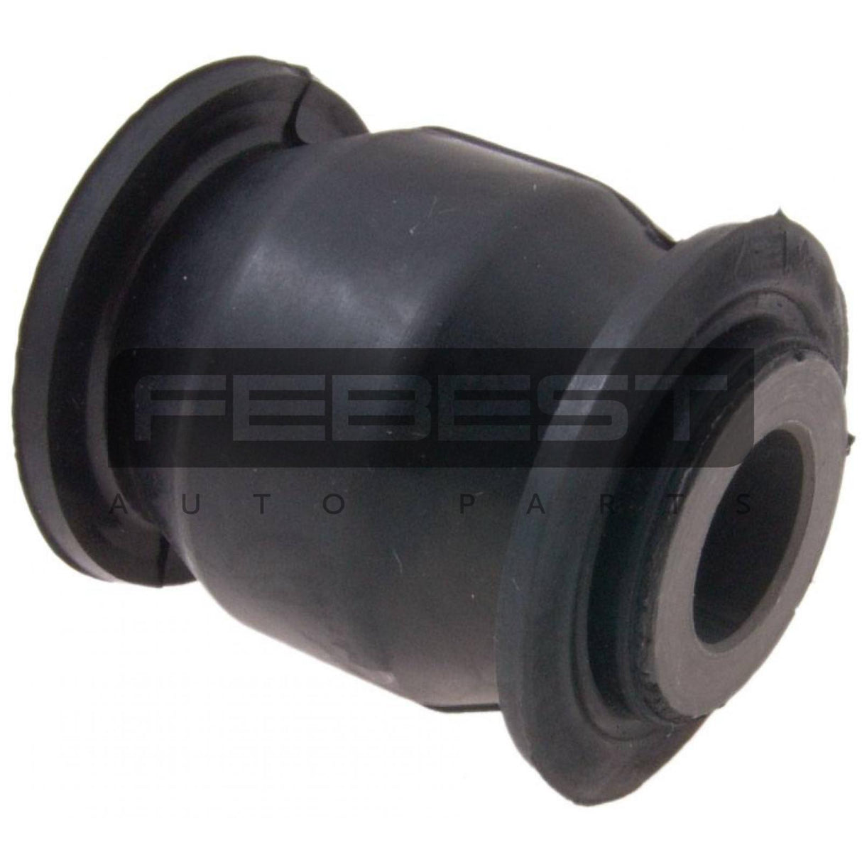 Rear arm bushing, under shock absorber