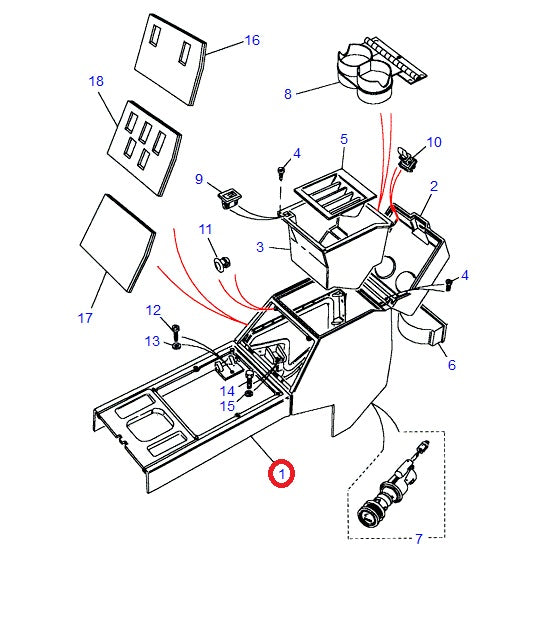 Lower Console with Cassette Box - AG PARTS