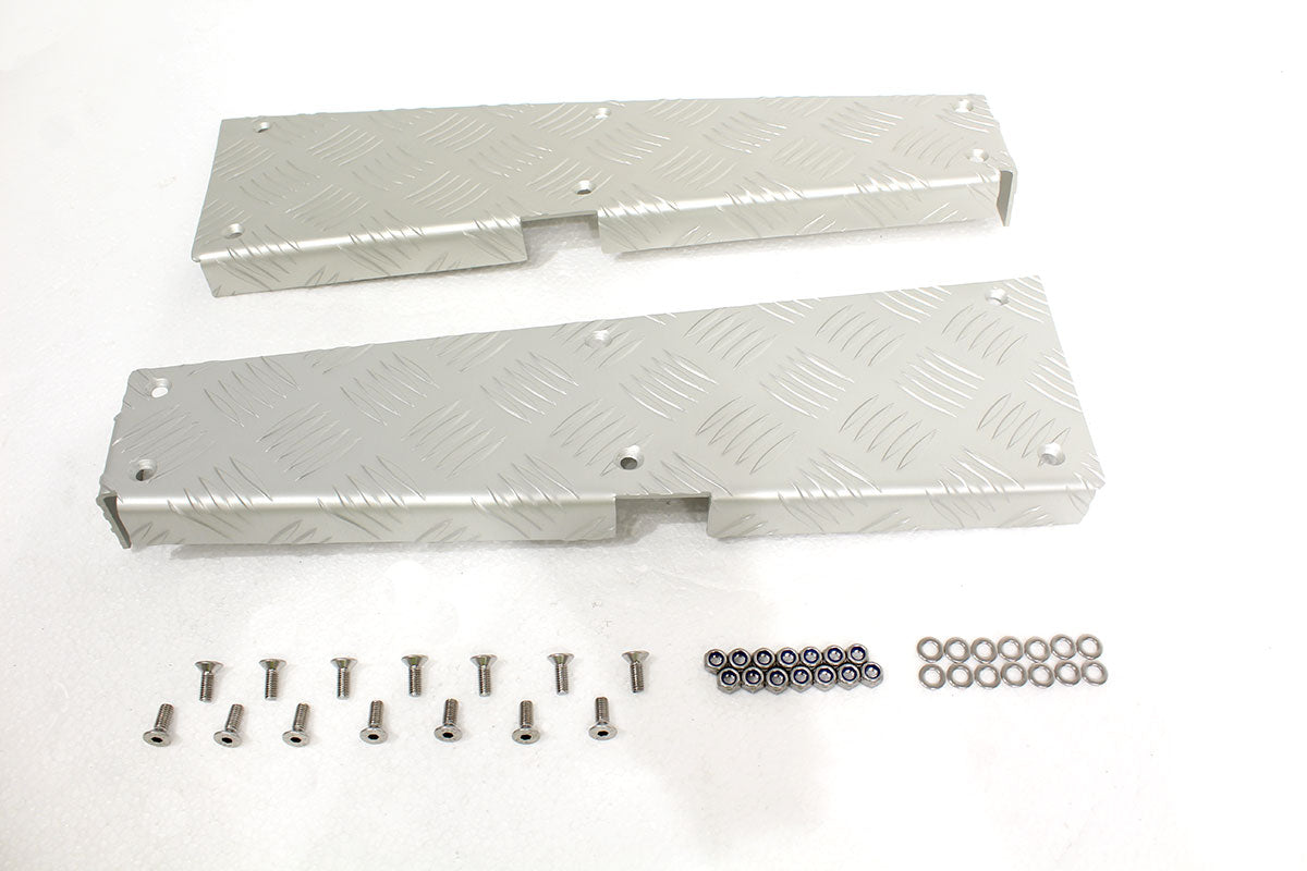 3mm Rear Corner Chequer plate kit - Silver - Only Defender 110