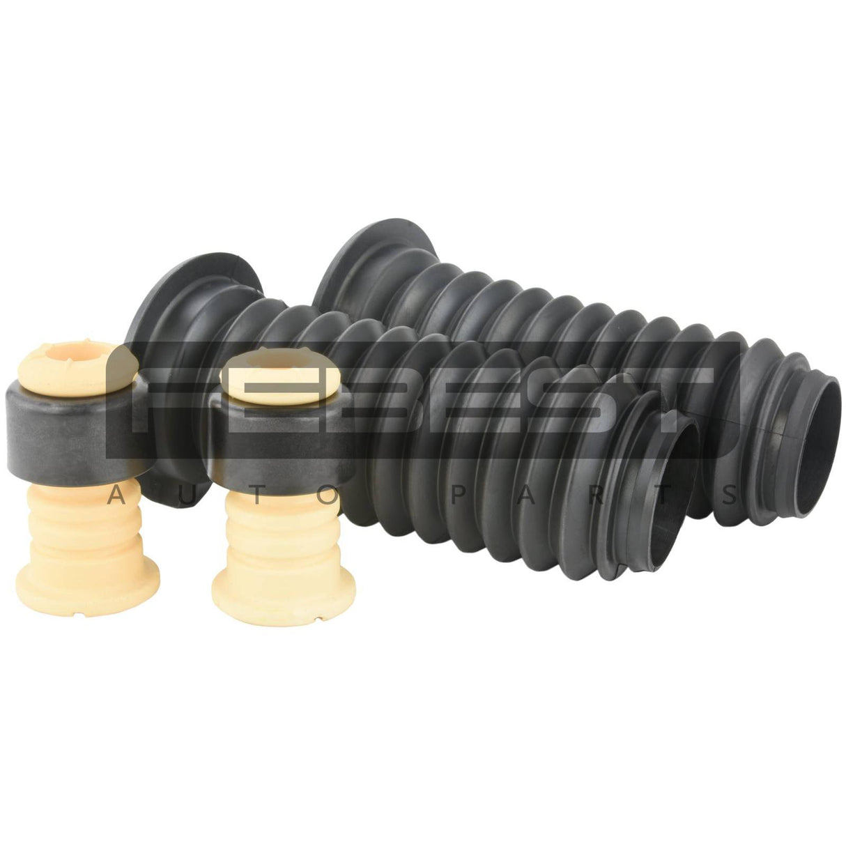 Boot with jounce bumper front shock absorber kit