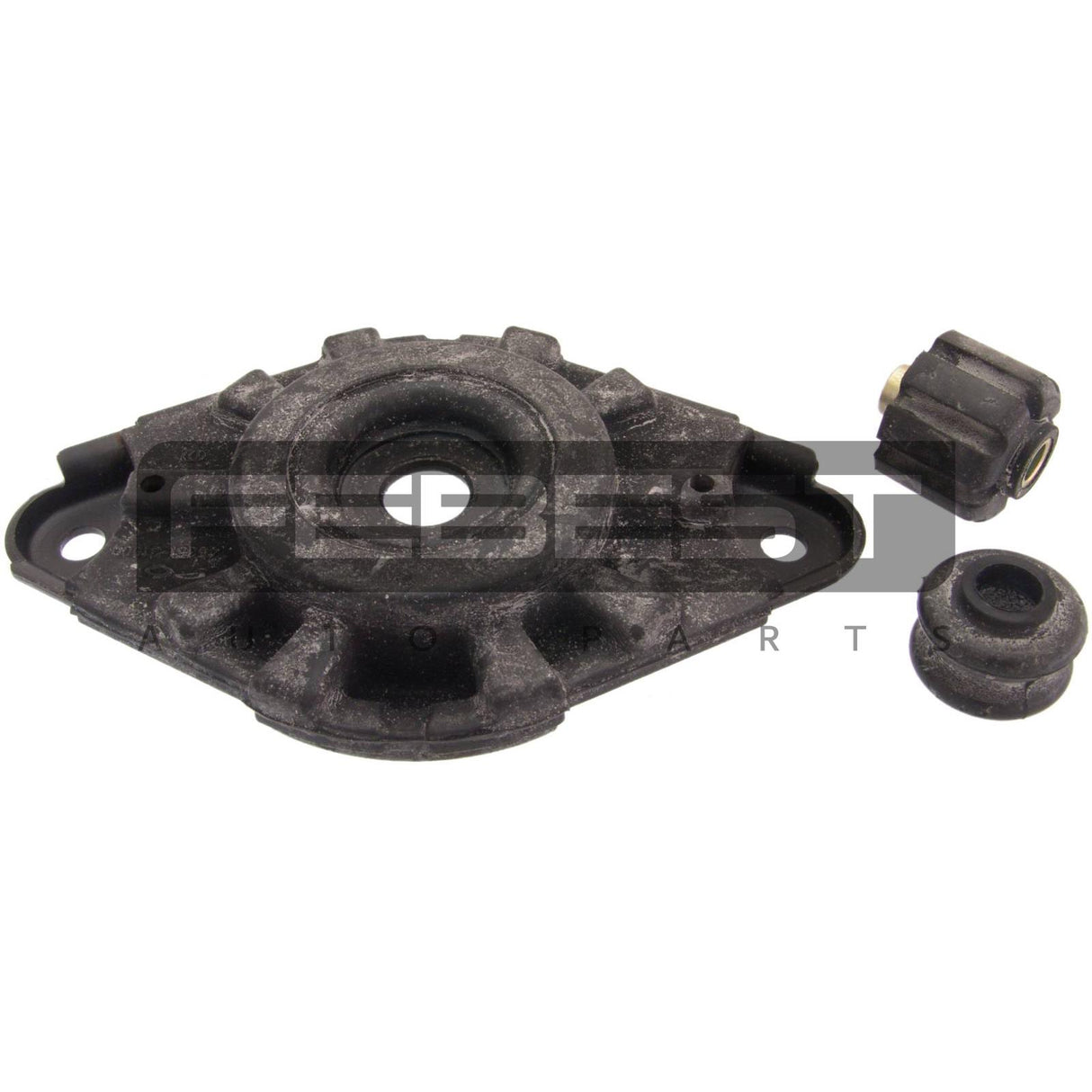 Rear shock absorber mounting