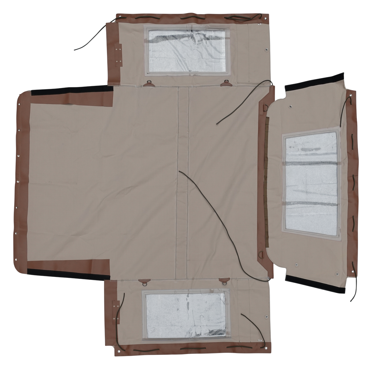 Hood With Side Windows and Blinds 88" / 90" - Light Sand