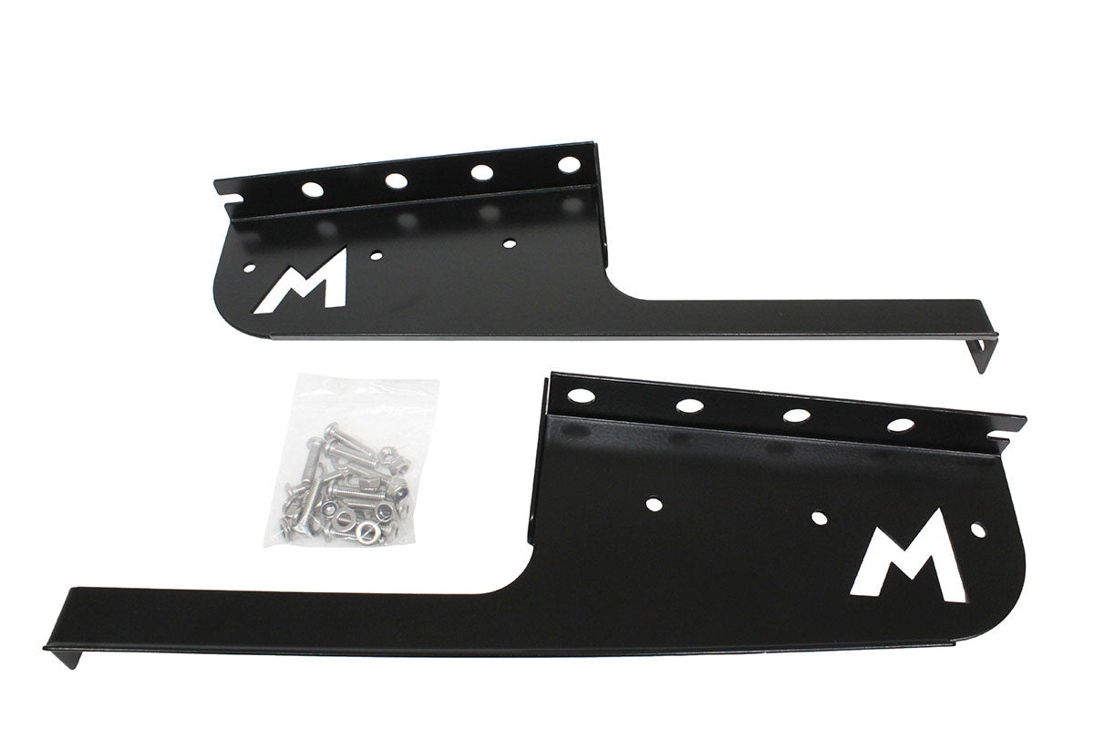 Terrafirma stainless steel mudflap brackets rear 110/130 black (pair)