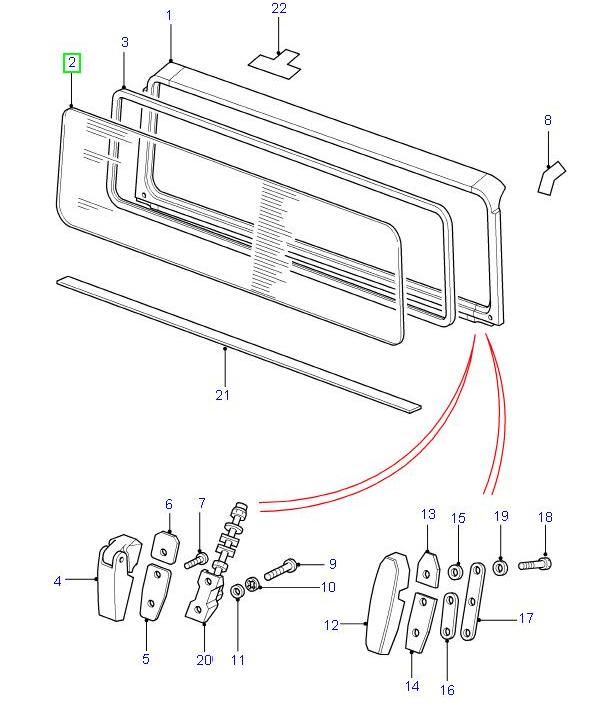 Windscreen tinted unheated