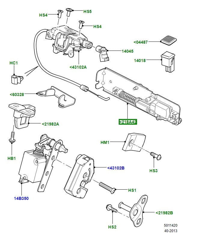 Upper Tailgate Actuator