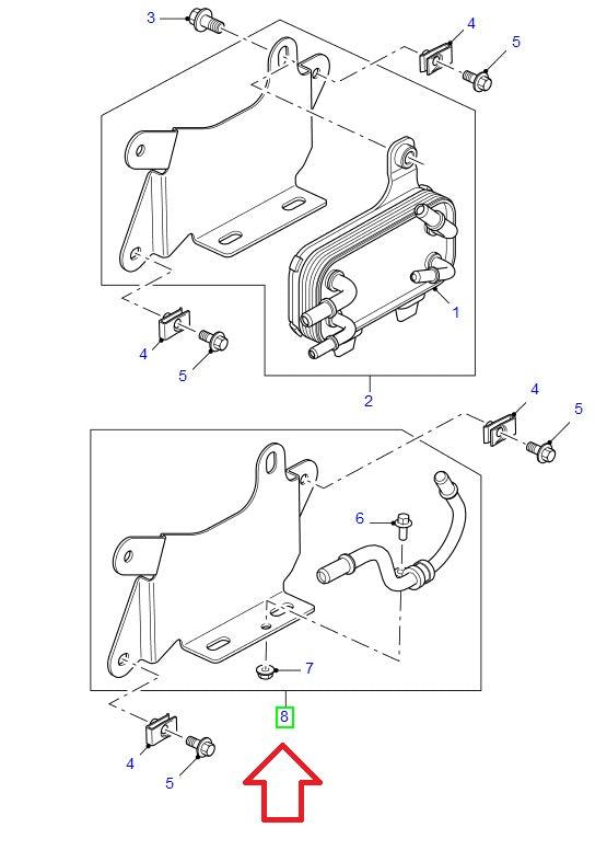 Bracket and bridge pipe - genuine