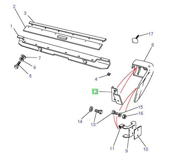 Bumper bracket mounting lh
