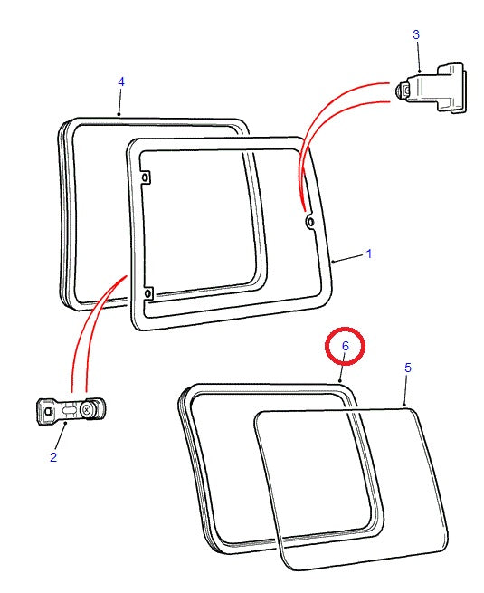 Weatherstrip Rear Glass LH/RH