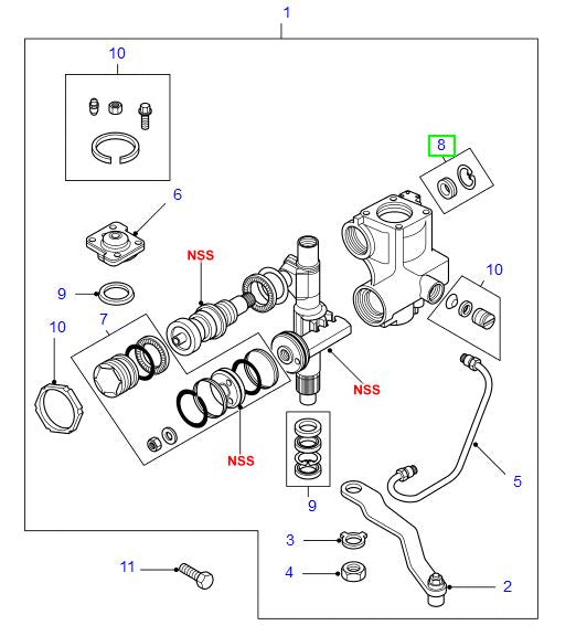 Seal kit - steering box - input - pas - d2