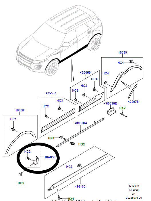 Moulding - fender