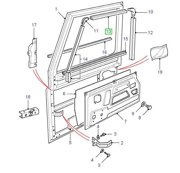 Filler Piece Rear Door Top