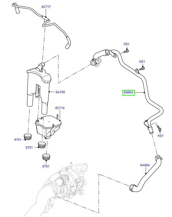 Tube - crankcase ventilation