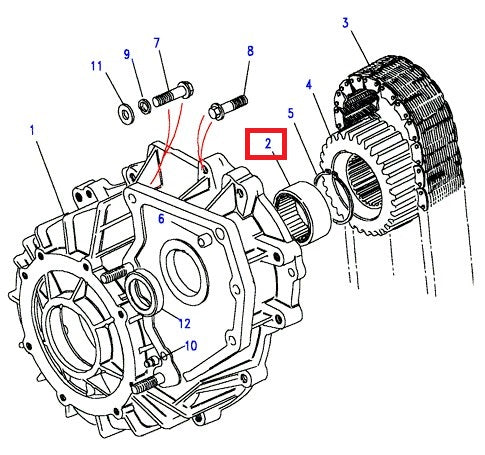 Bearing needle borg warner