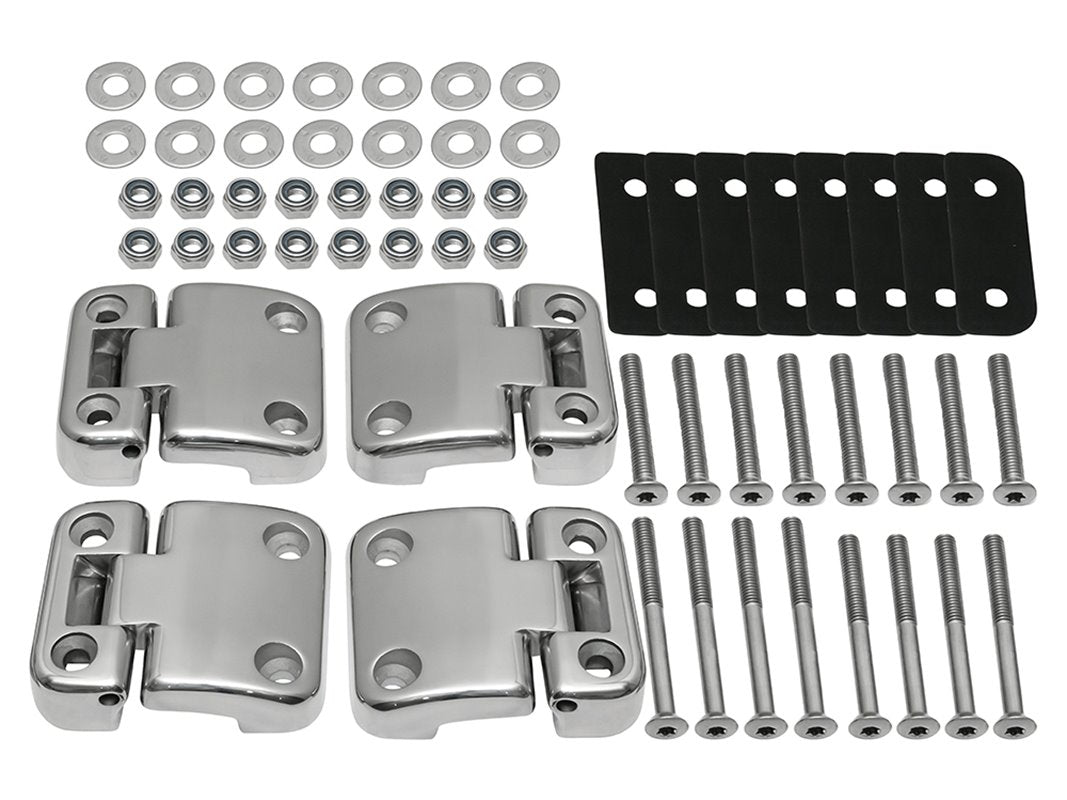 Hinge Kit - Rear row doors Stainless steel finish