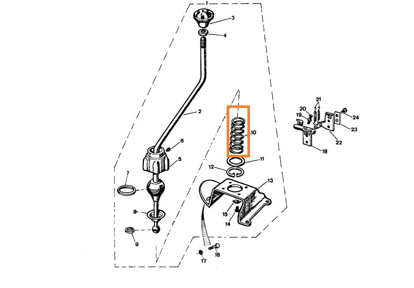 Gear Lever Spring Rover 4C