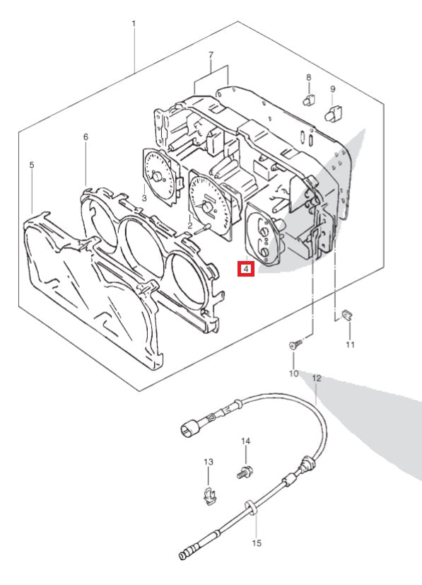 Fuel and Temperature Gauge Cluster - SANTANA