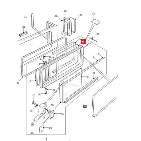 Glass - Body Side - Rear - Fixed - Transparent