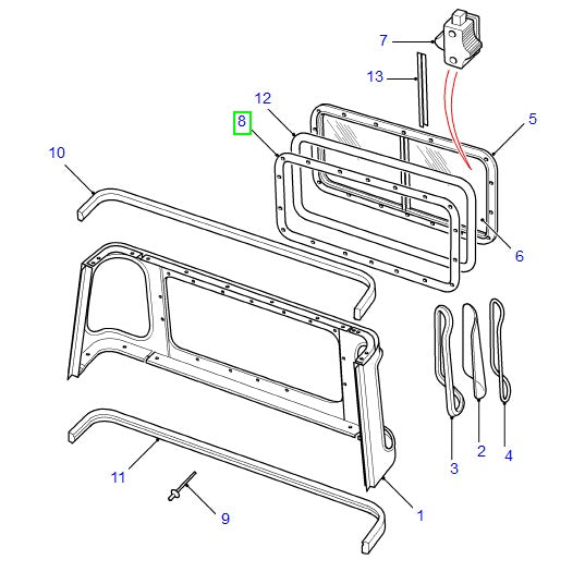 Pick Up Cabin Glass Seal