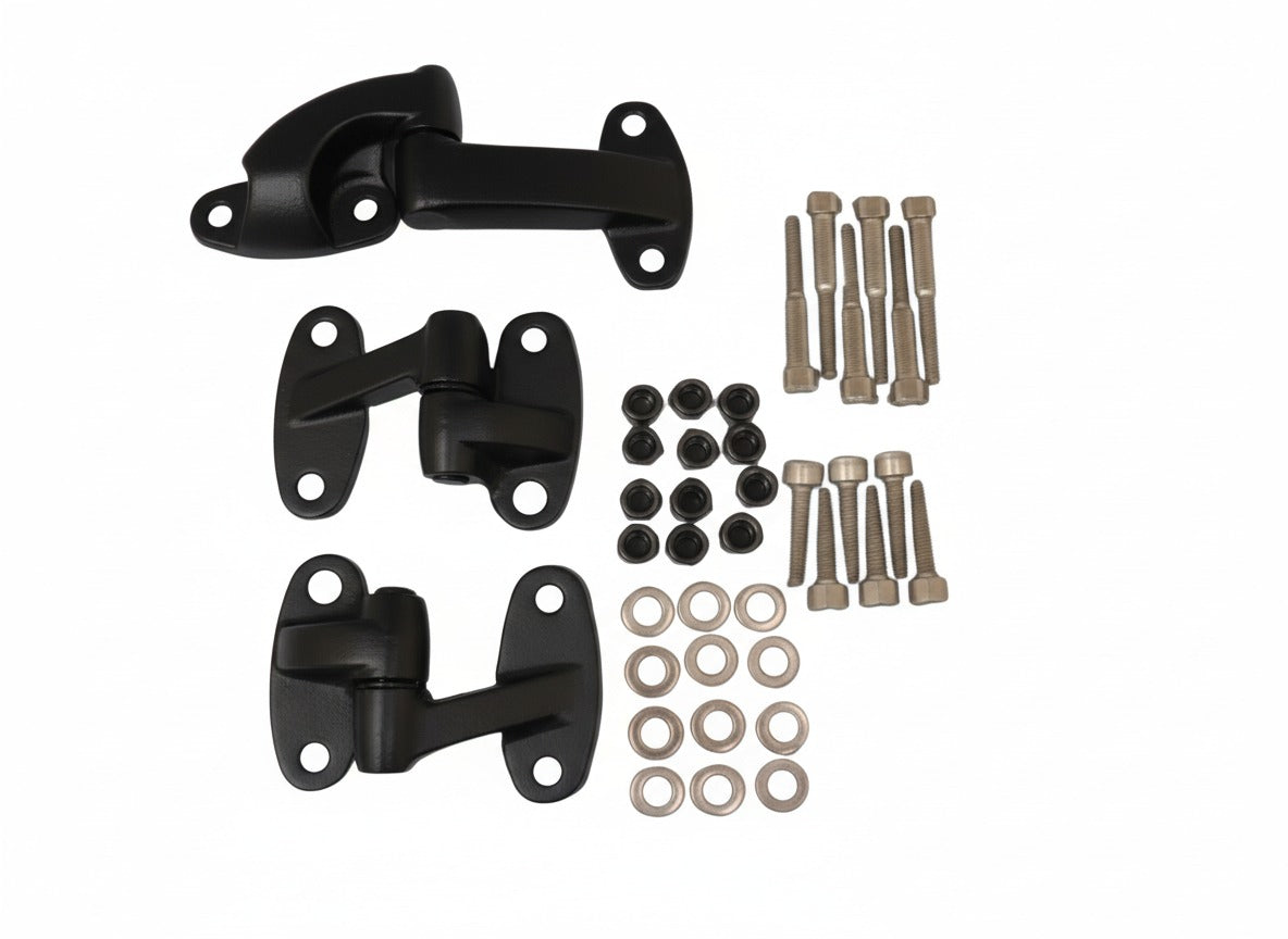 Complete Hinges Black Kit - Safari Rear Door - AG PARTS