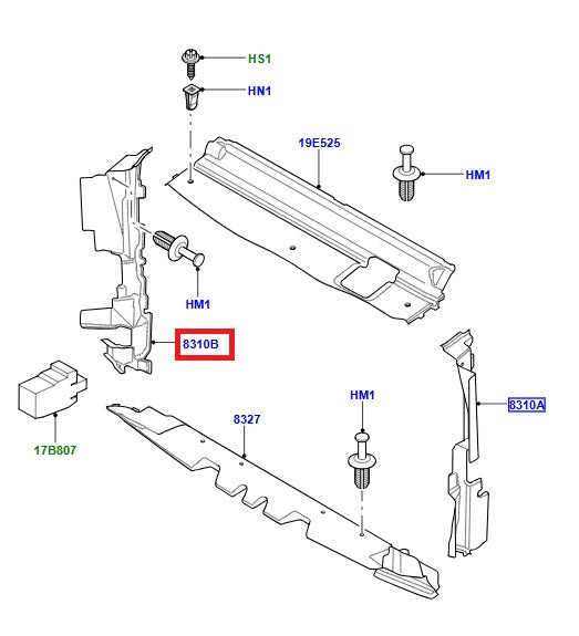 Air deflector - Right Side - GENUINE LAND ROVER
