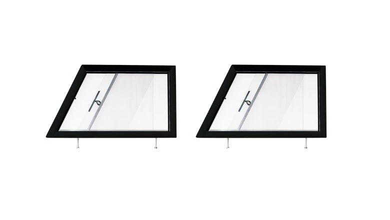 Rear Sliding Aluminum Windows - Pair