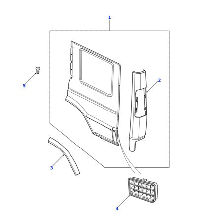 Right Rear Side Fin - GENUINE LAND ROVER