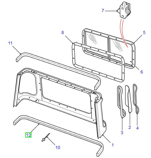 Bottom Seal Rear Panel Pick Up Cab