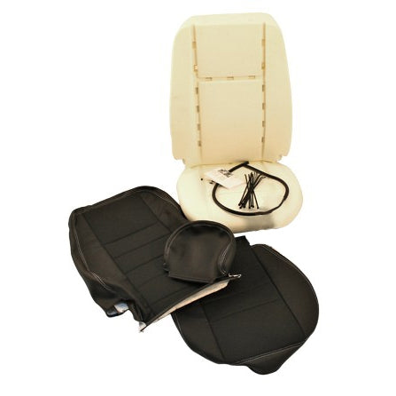 Driver or Passenger Front Seat Foam + Retrim Kit - Black - For 1 Seat - XS BLACK RACK - EXMOOR TRIM