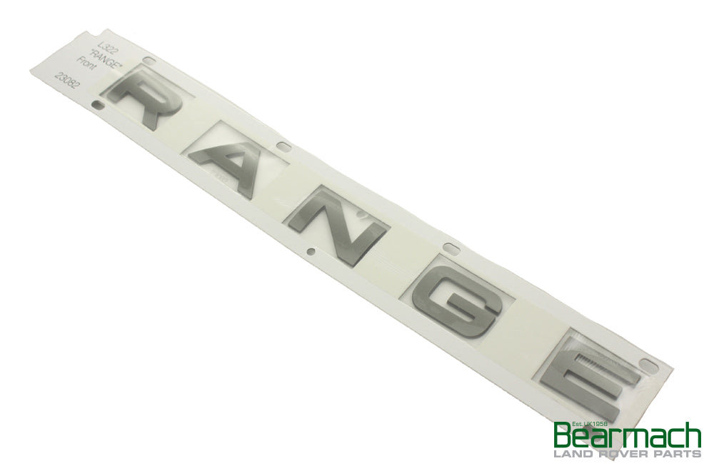 Name Plate Front RANGE - GENUINE LAND ROVER