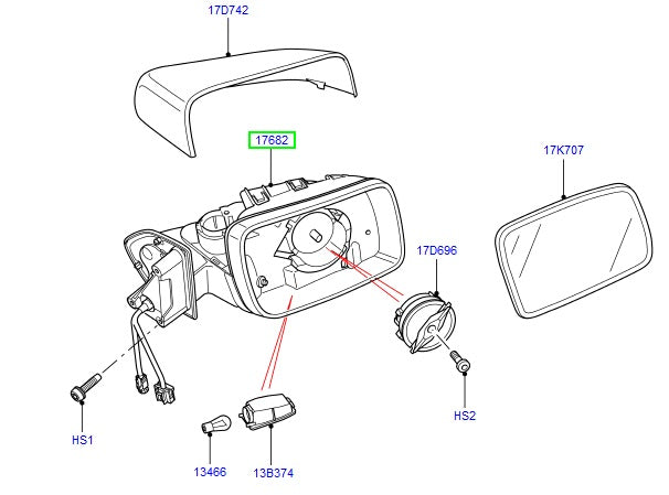 Mirror rear view outer