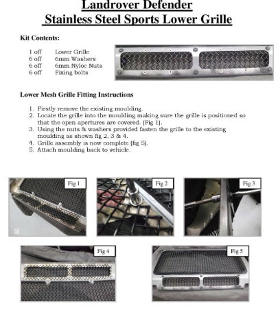 Black Front Lower Grille - AG PARTS