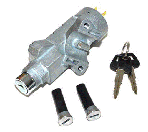 Steering Lock & Ignition Barrel with 2 Keys & 2 door barrells