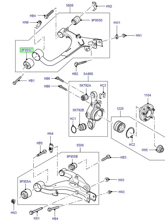 Upper Suspension Arm Front Bush - PROEVO+