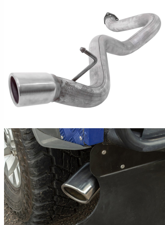 90 stainless steel big bore rear pipe td5 puma