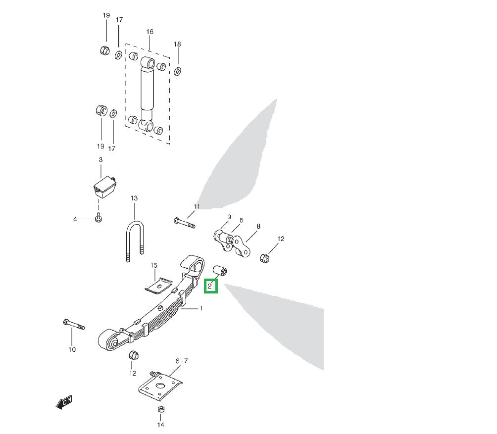 Bushing leaf spring Anibal