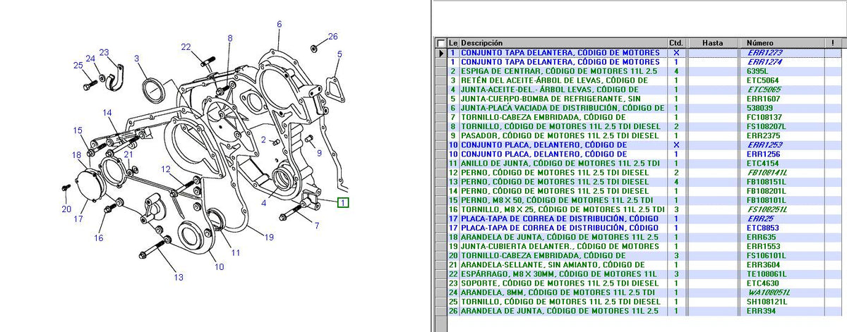Gasket Front Engine Cover