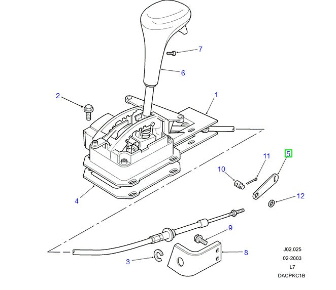 Palanca Selector Caja Cambios