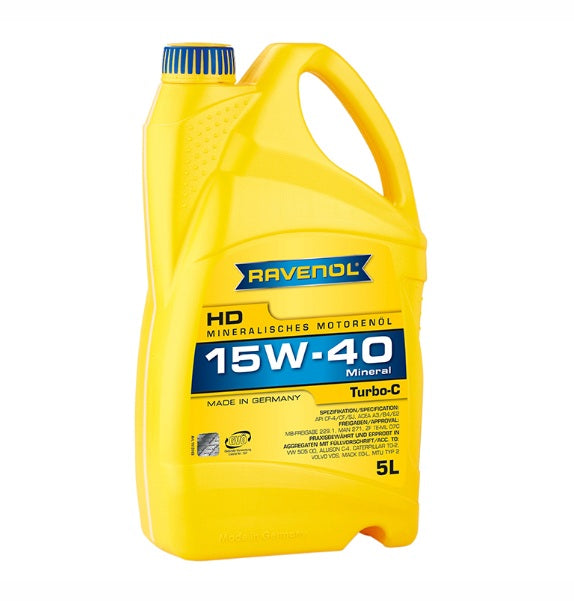 Motor Oil - 15W40 - Turbo-C HD-C SAE - 5 Liters - RAVENOL