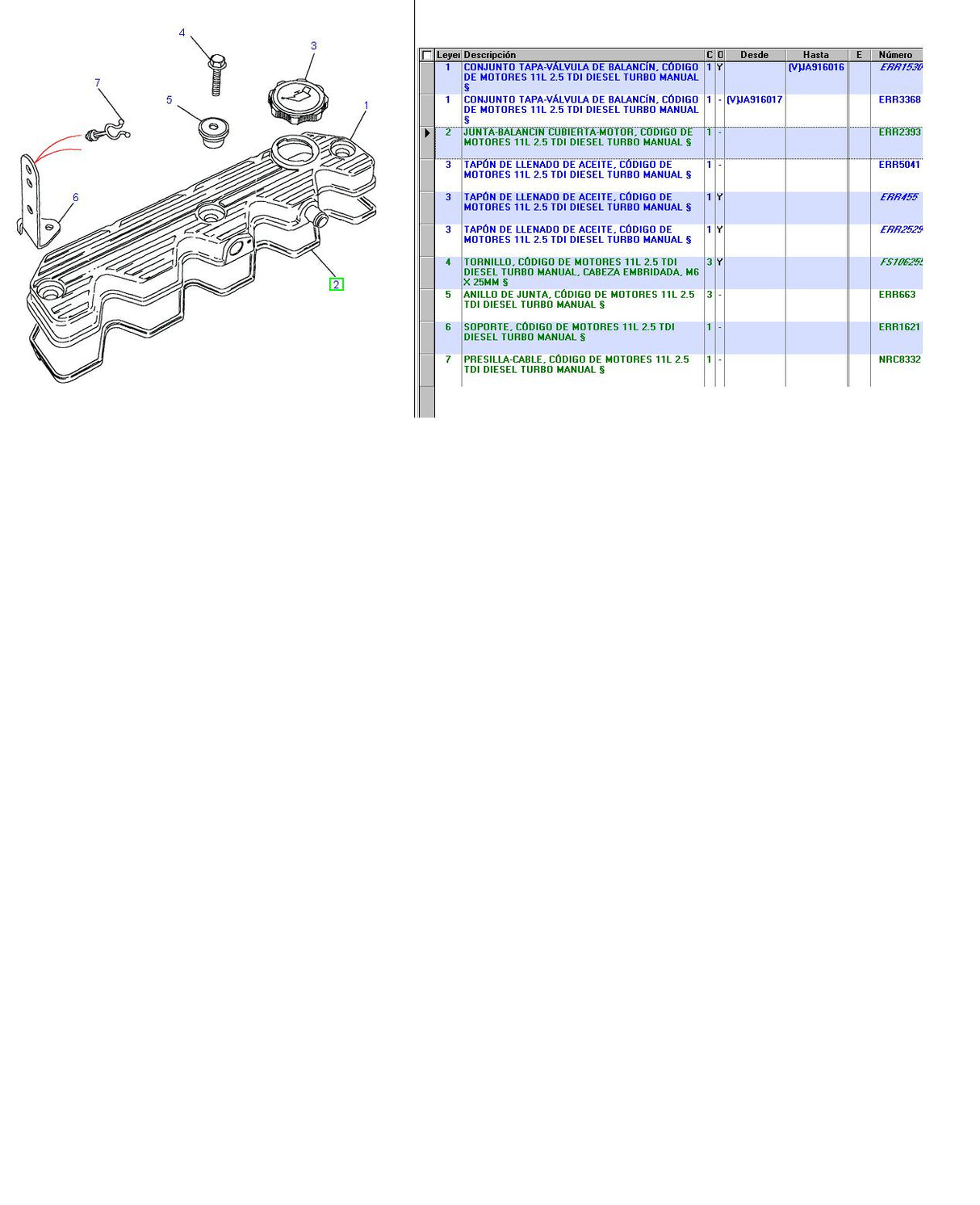 Gasket Rocker Cover