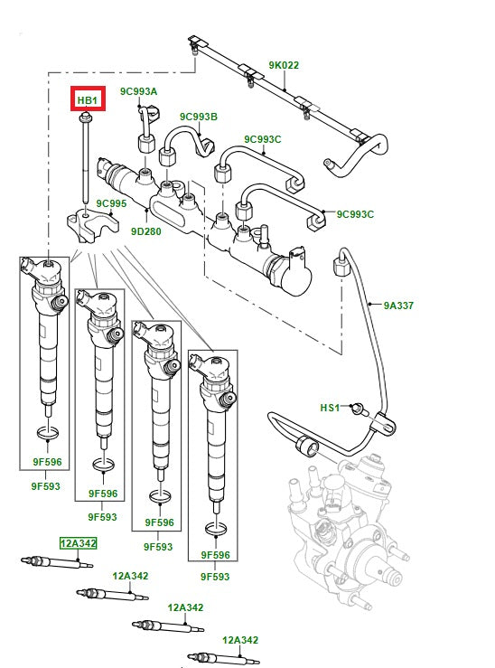 Injector Support Screw - M6 X 115 - D5/DS/NDEF/EVO12/EVO19/RRS14/RRV17 - ALLMAKES