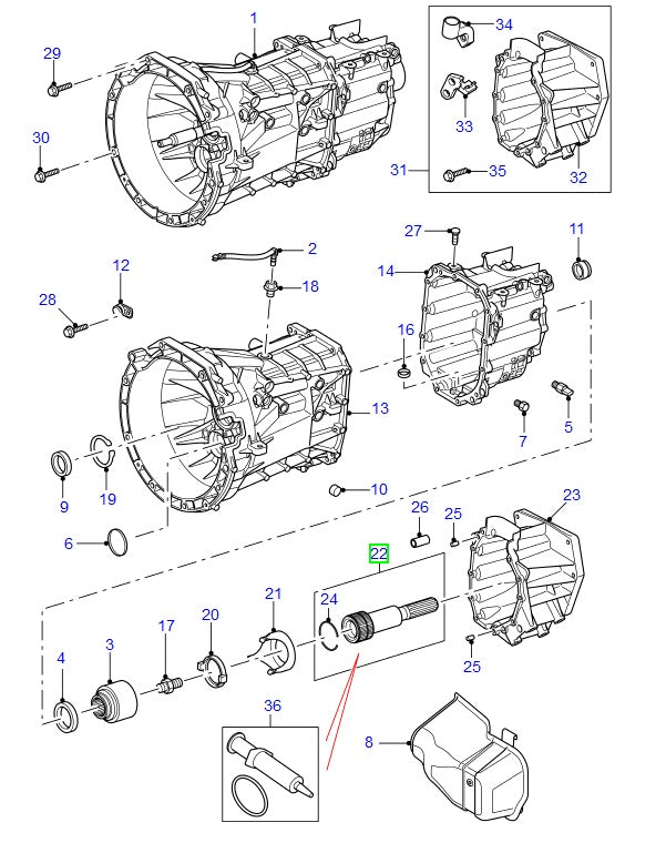 Shaft assy - front