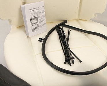 Driver or Passenger Front Seat Foam + Retrim Kit - Black - For 1 Seat - XS BLACK RACK - EXMOOR TRIM