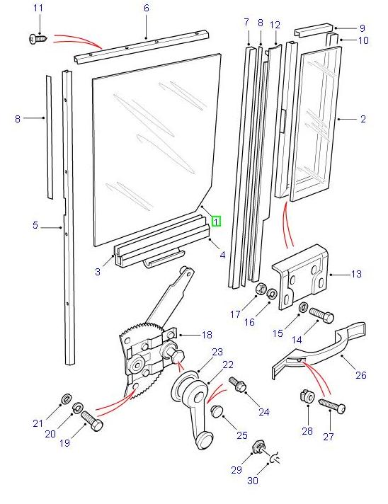 Glass Door - Side Rear - LH