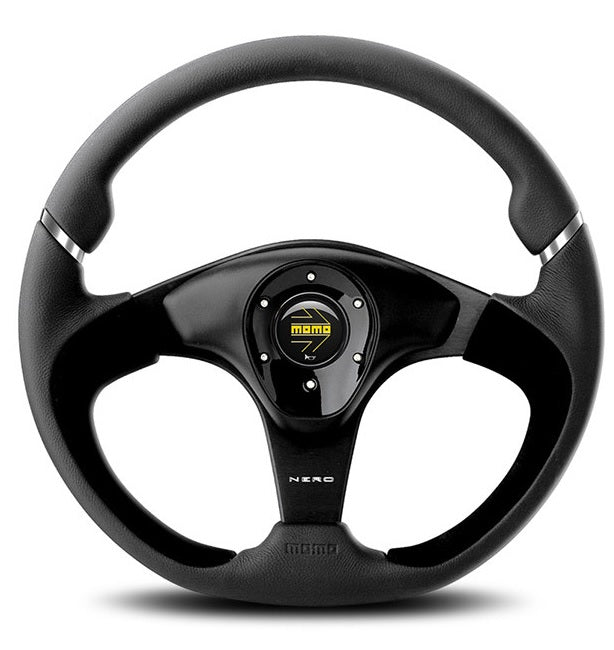 Nero Leather/Suede Steering Wheel 14 Inches MOMO Black 350MM
