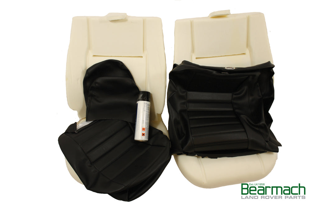 Seat Trim Kit - Black Vinyl - 2 Seat Trim Kit - DEF until 2007 - No Adhesive - EXMOOR TRIM