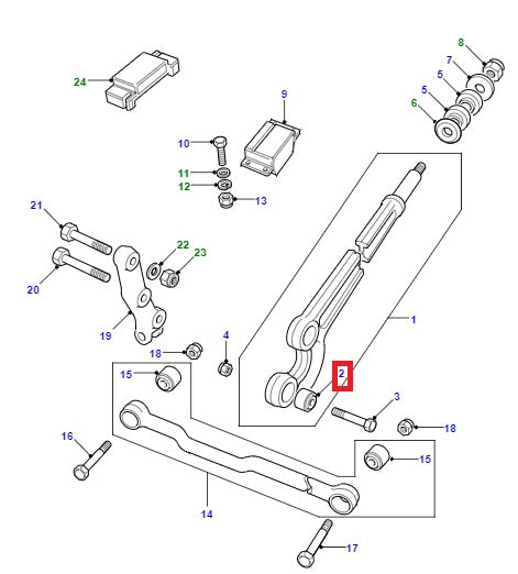 Bush radius arm